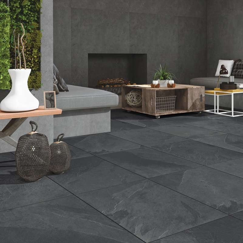 Brazilian Black - Porcelain Paving Slabs (600-900x600mm)