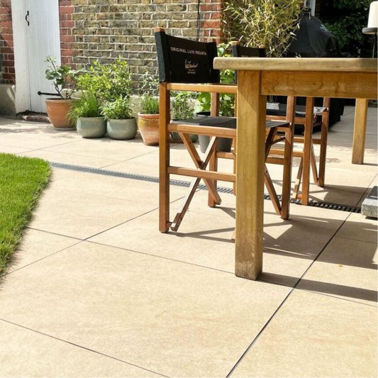 Hammerstone Beige - Porcelain Paving Slabs (600 / 900x600mm)