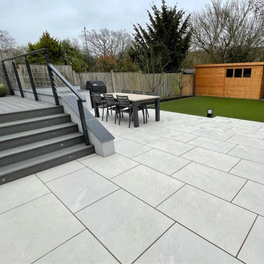 Himalayan White - Porcelain Paving Slabs (600-900x600mm)
