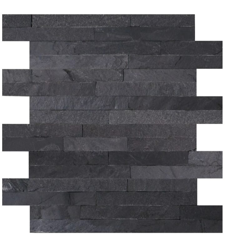 Jack Black - Natural Slate Cladding for Interior & Exterior (600mm x 150mm x 12mm)