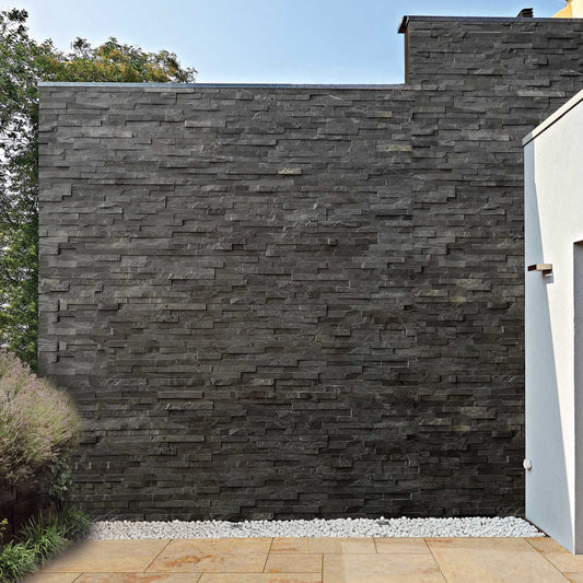 Jack Black - Natural Slate Cladding for Interior & Exterior (600mm x 150mm x 12mm)