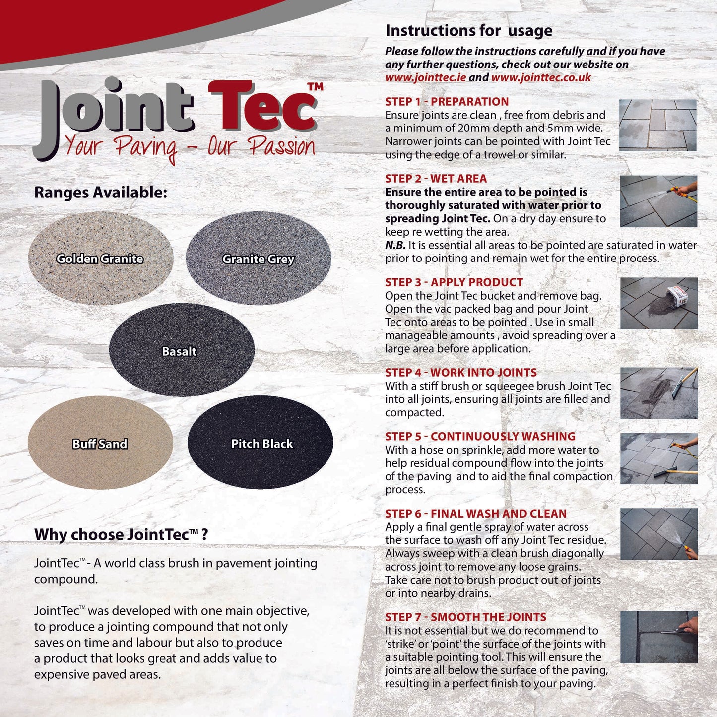Joint Tec ™ - Brush In Jointing Compound - Basalt Grey 15kg