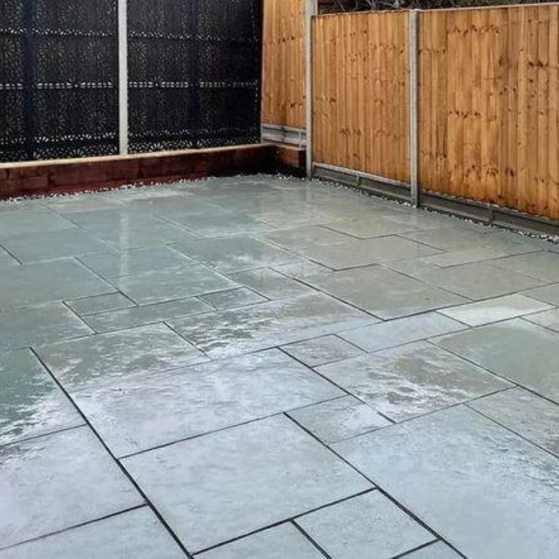 Kota Blue - Limestone Sawn Edge Paving Slabs - Sample Size (100x100mm)