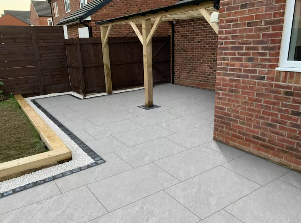 Quartz Grey - Porcelain Paving Slabs - Sample Size (100x100mm)
