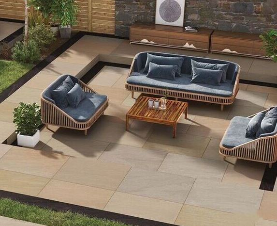 Raj Green - Porcelain Paving Slabs (600-900x600mm)