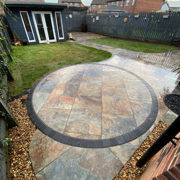 Rustic Slate - Porcelain Paving Slabs - Sample Size (100x100mm)