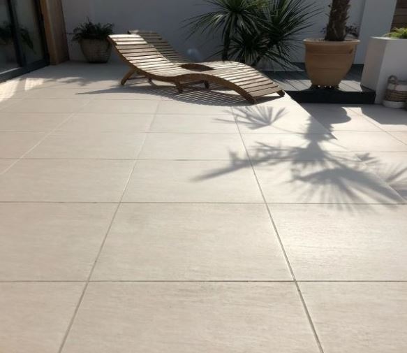 Abbey Bianco - Porcelain Paving Slabs (600-900x600mm)
