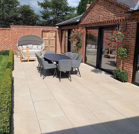 Getafe Beige - Porcelain Paving Slabs - Sample Size (100x100mm)