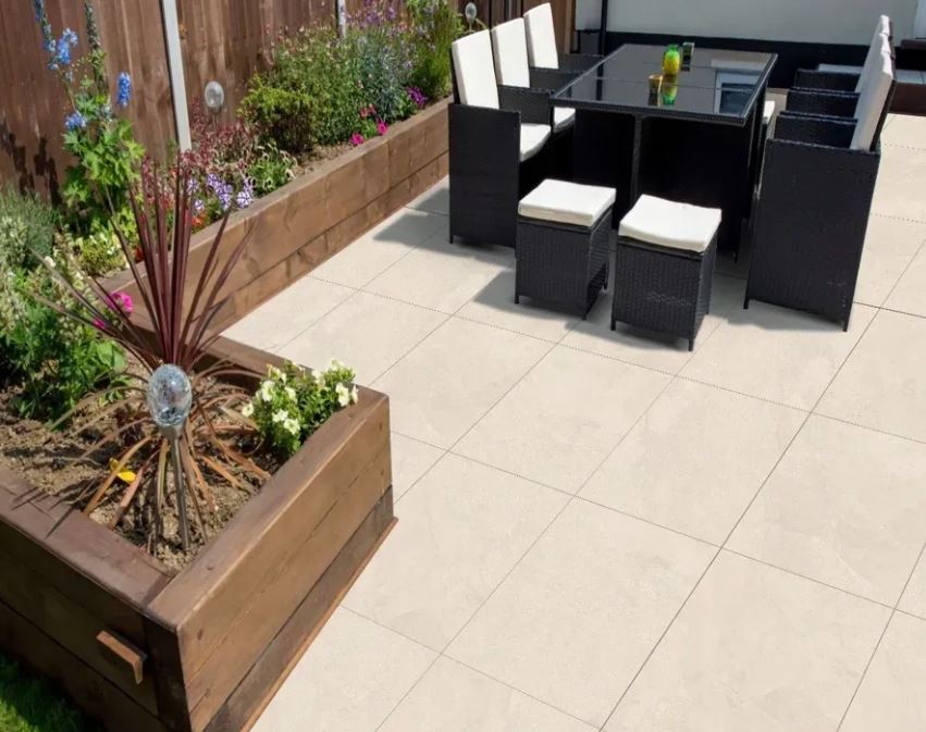Getafe Beige - Porcelain Paving Slabs - Sample Size (100x100mm)