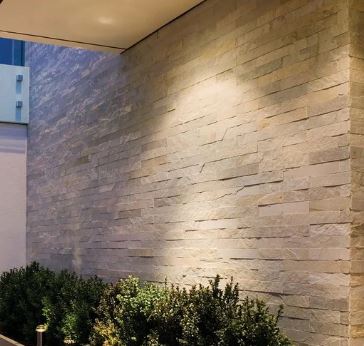 Himachal White - Natural Slate Cladding, Staggered Interlocking Tiles for Interior & Exterior - 600 x 150 x 15mm