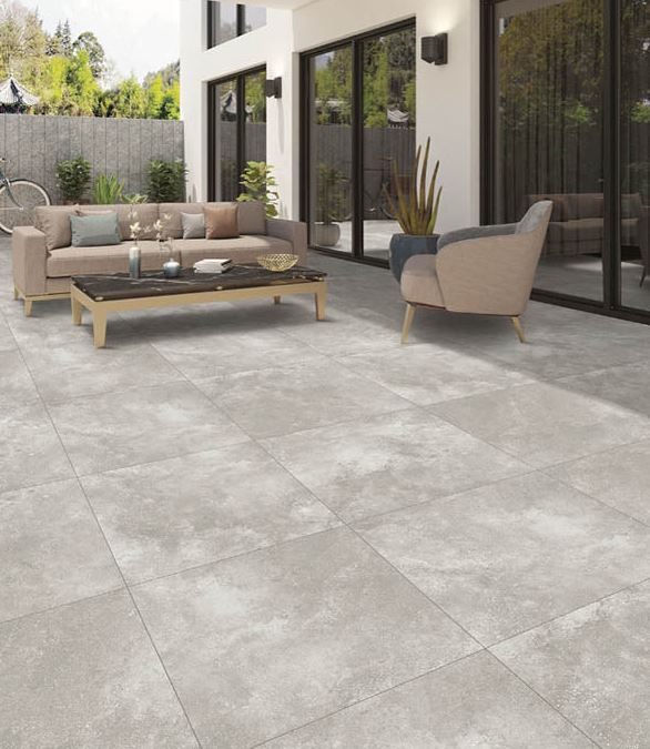 Limestone Ash - Porcelain Paving Slabs - Sample Size (100x100mm)