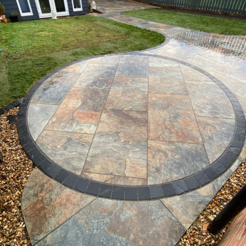 Rustic Slate - Porcelain Paving Slabs (600-900x600mm)