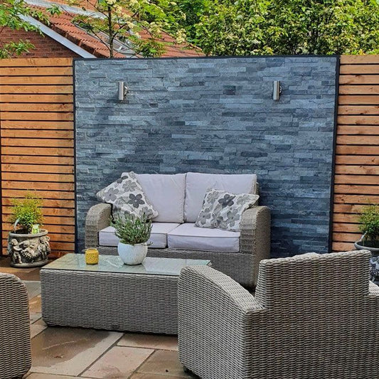 Silver Grey - Natural Slate Cladding for Interior & Exterior (600mm x 150mm x 12mm)
