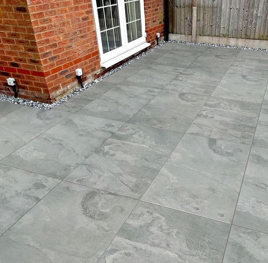 Beside Grey - Porcelain Paving Slabs - Sample Size (100x100mm)