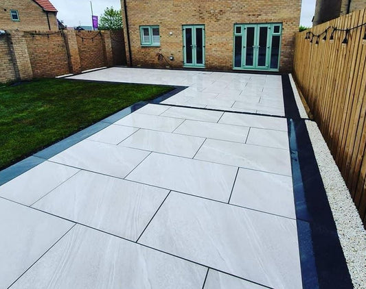 Crossover White - Porcelain Paving Slabs (600-900x600mm)