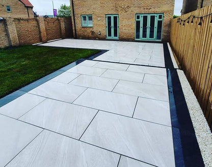 Crossover White - Porcelain Paving Slabs - Sample Size (100x100mm)