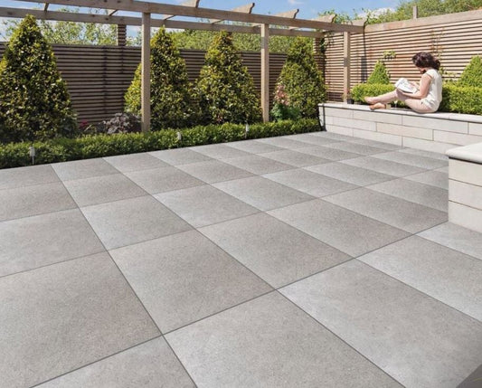 Dijon Limestone - Porcelain Paving Slabs (600-900x600mm)
