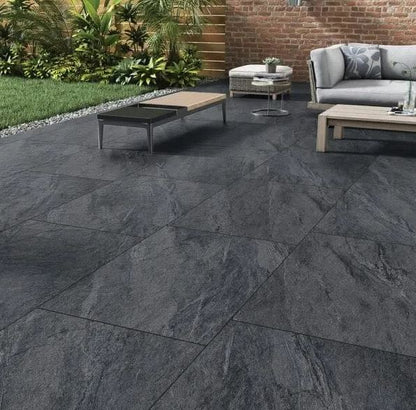 Earthcore Black - Porcelain Paving Slabs - Sample Size (100x100mm)