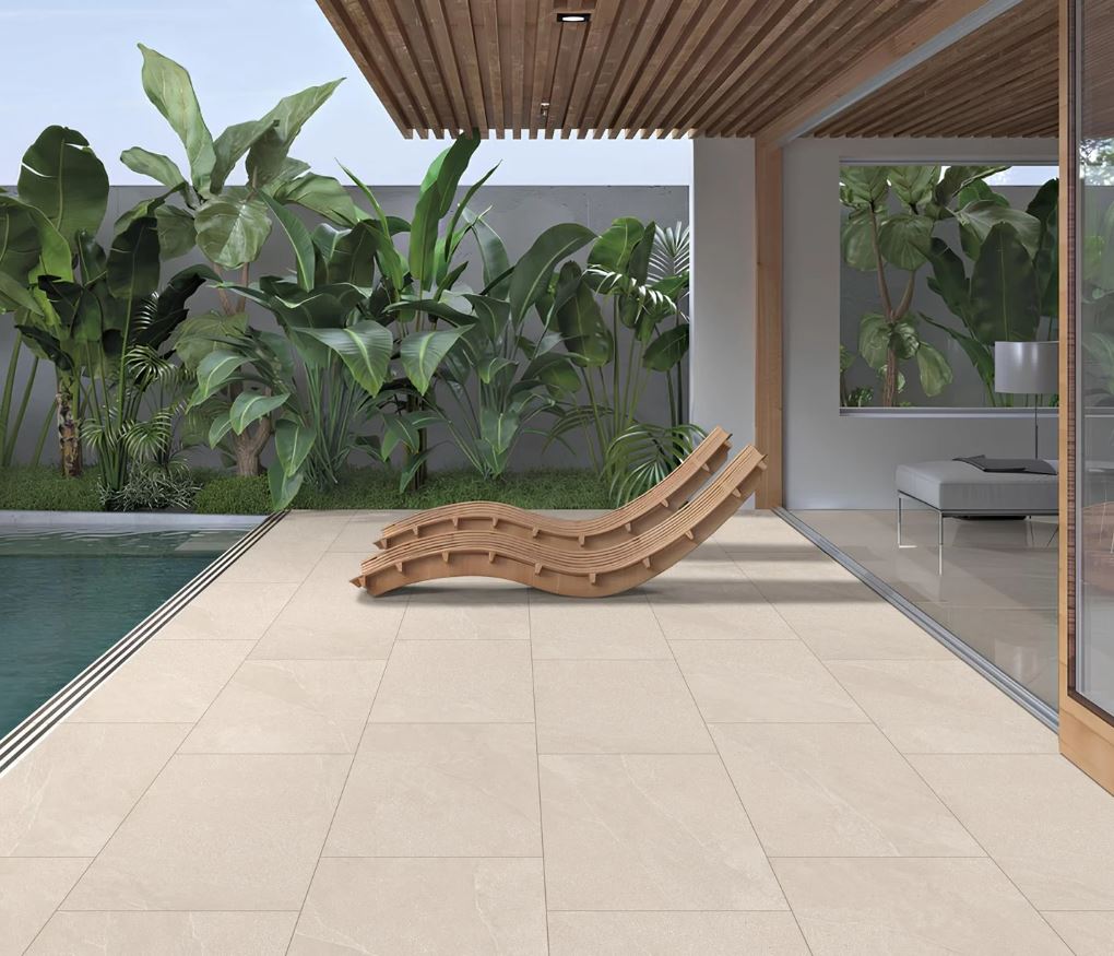 Getafe Beige - Porcelain Paving Slabs (600-900x600mm)