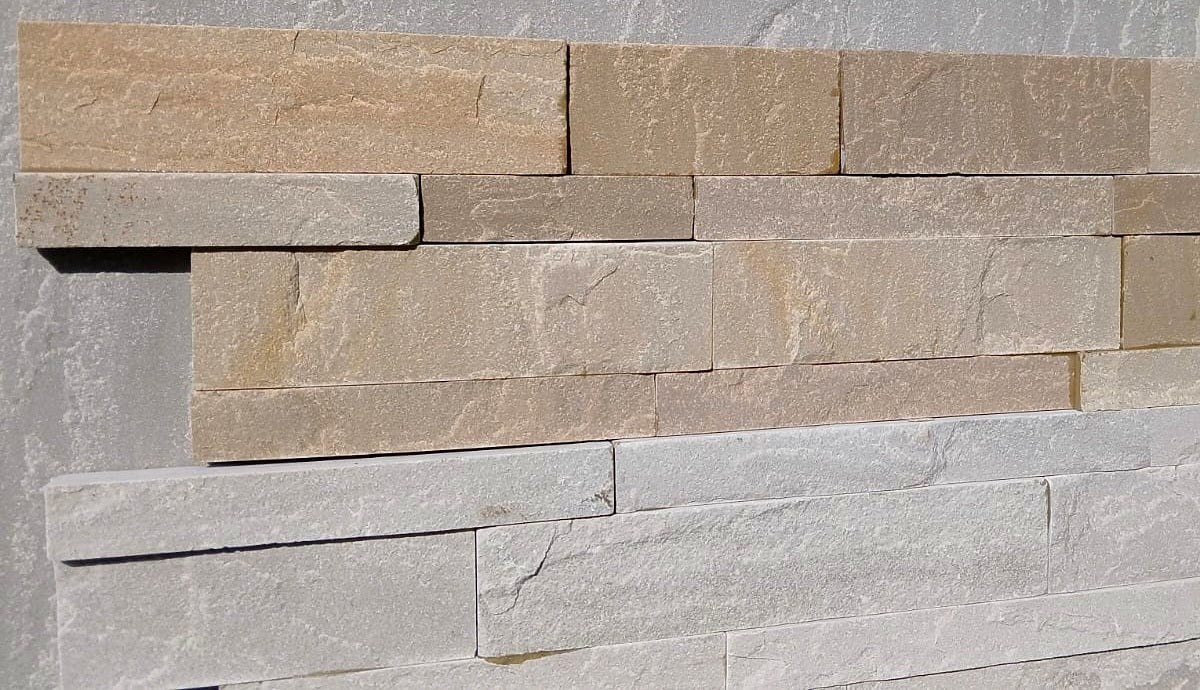 Raj Green - Natural Sandstone Cladding  (600mm x 150mm x 12mm)