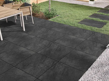Hammerstone Nero - Porcelain Paving Slabs - Sample Size (100x100mm)