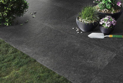 Hammerstone Nero - Porcelain Paving Slabs - Sample Size (100x100mm)