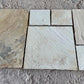 Fossil Mint sandstone paving slabs on floor