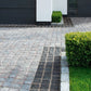 Galaxy Black granite cobbles on driveway