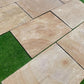 Rippon Buff sandstone paving slabs in large size